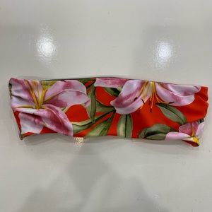 Mara Hoffman Abigail Red Bandeau Bikini Top